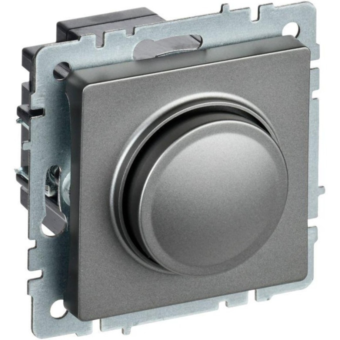 Светорегулятор IEK BRITE пов-наж. 600Вт СС10-1-0-БрС сталь BR-D20-0600-K46